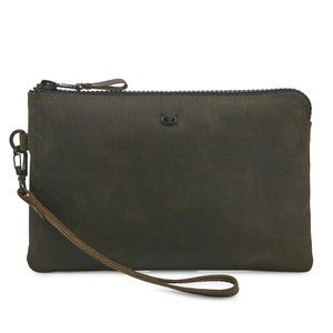 Wristlet Wallet Real Leather Purse & Clutch Mobile Keys Coins C :D